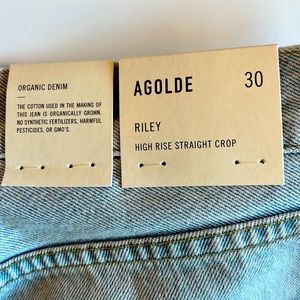 Agolde size 30 Riley jeans